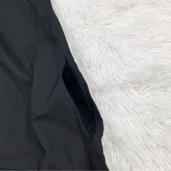 J Crew short sleeve Jolie dress in eyelet cotton poplin button front in black - Picture 7 of 11